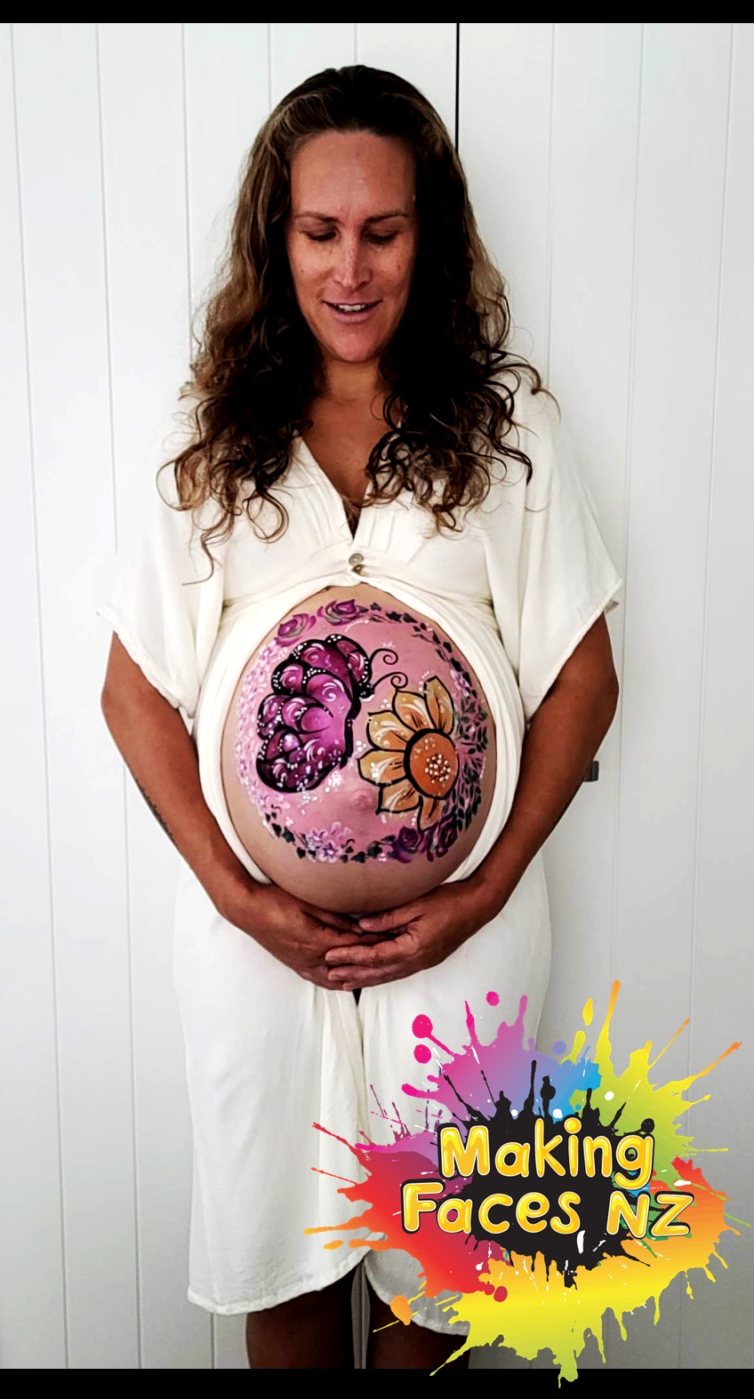 Baby bump painting