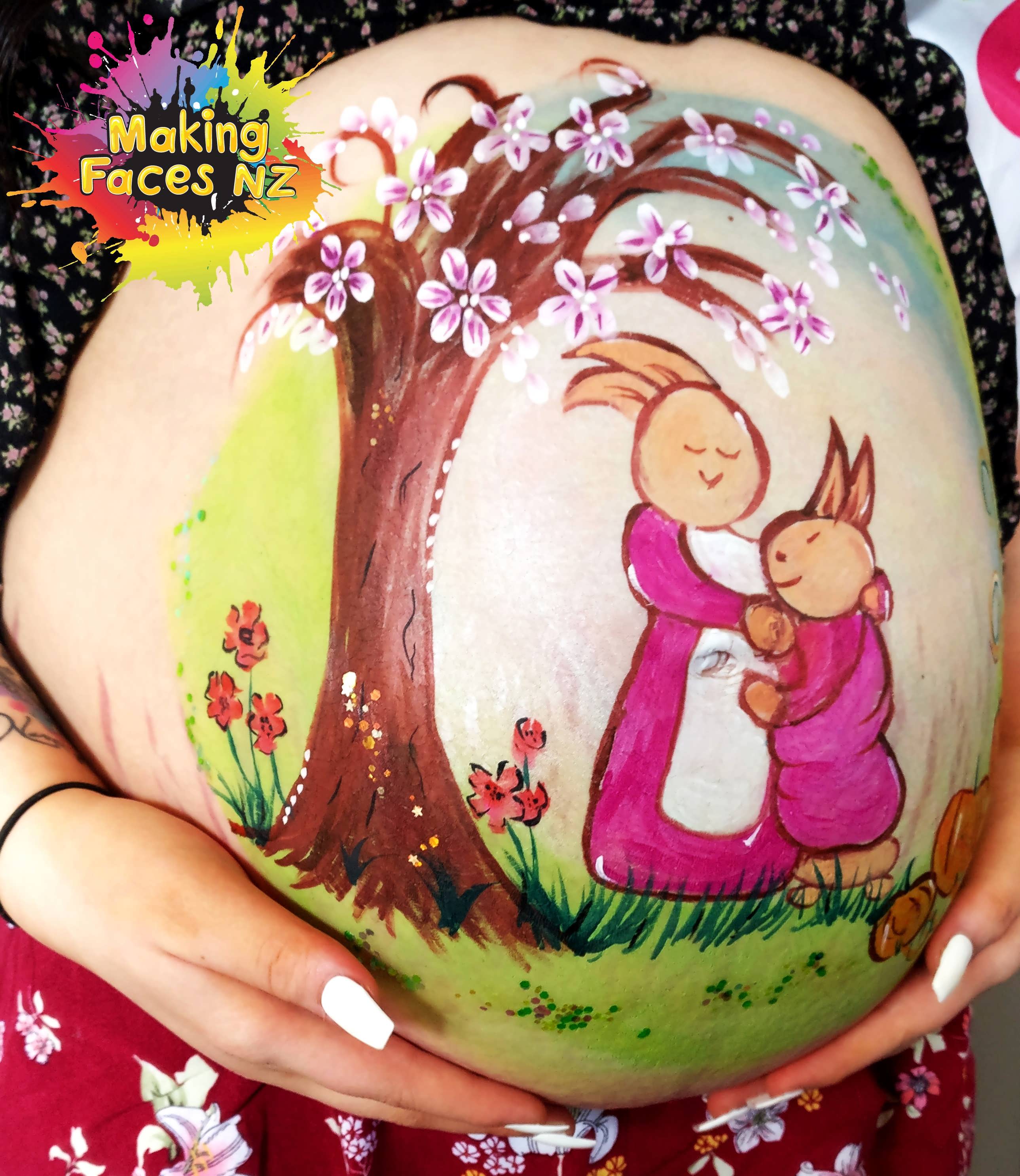 Baby bump painting