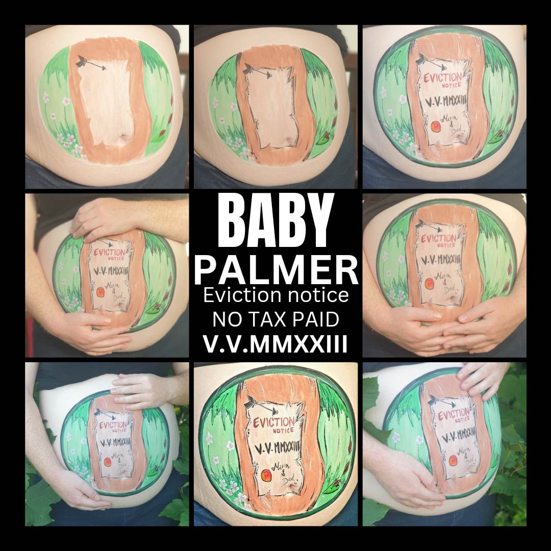 Baby bump painting