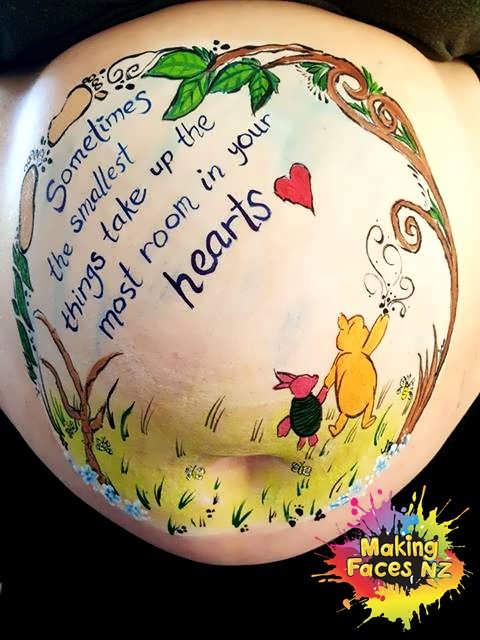 Baby bump painting