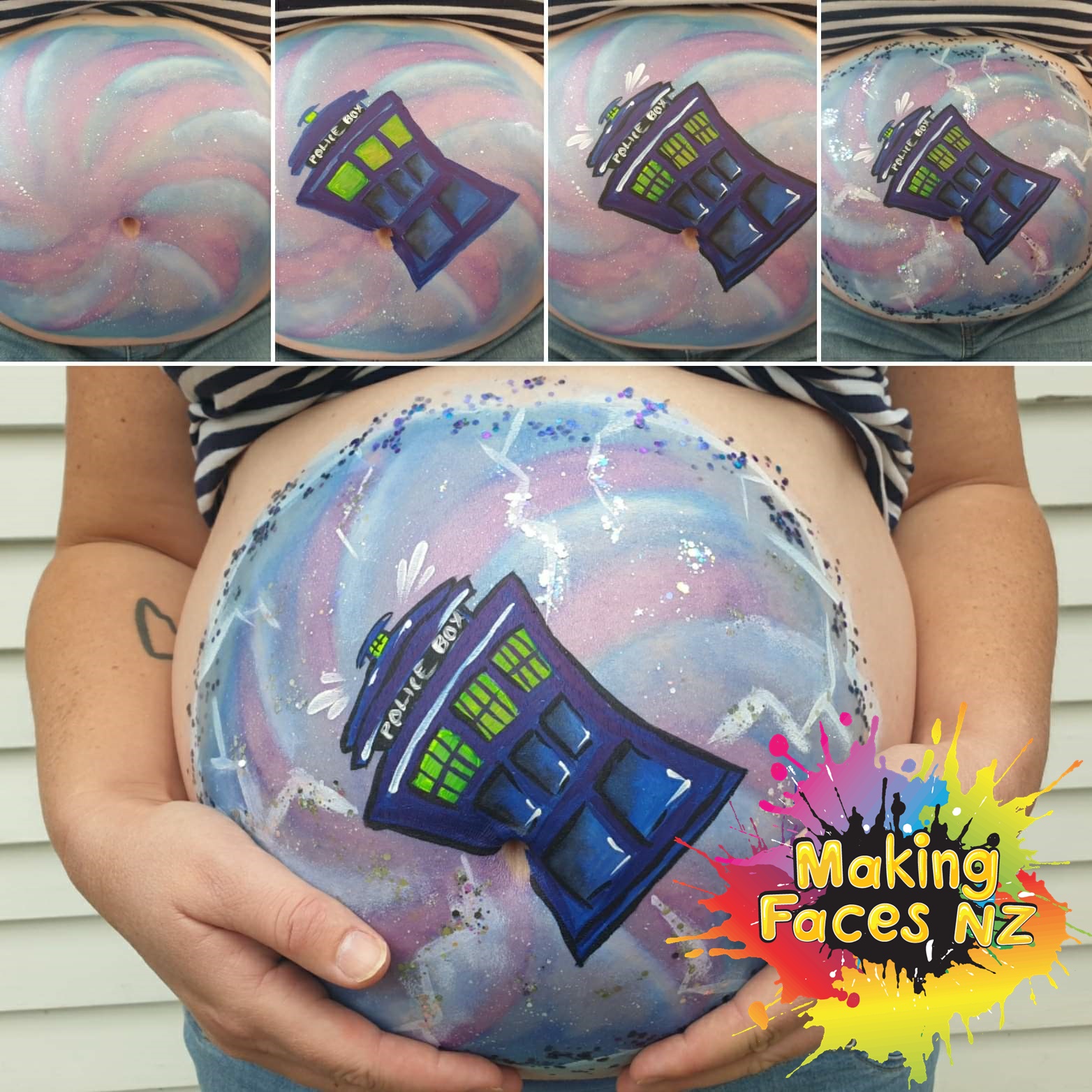 Baby bump painting