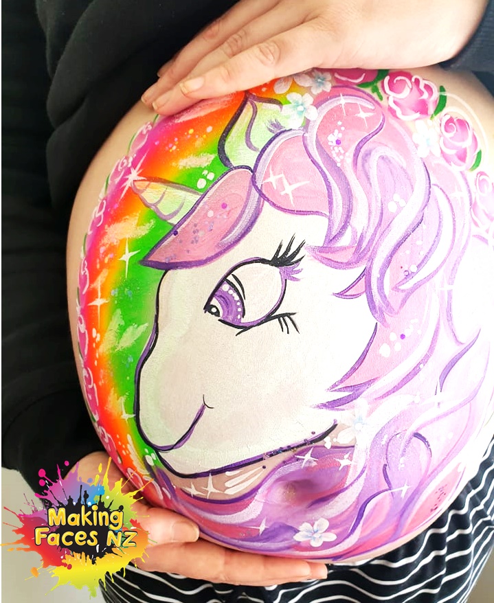 Baby bump painting