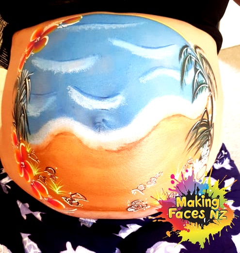 Baby bump painting